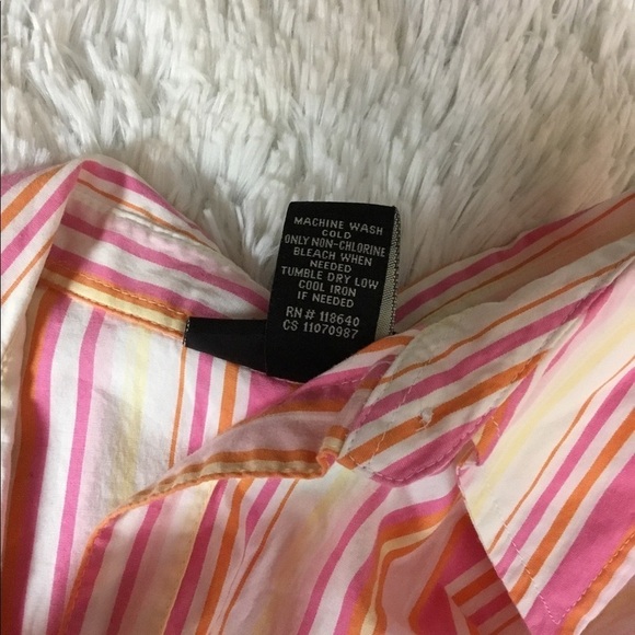 Venezia 18/20 short sleeve stripe button down blouse - Picture 7 of 11